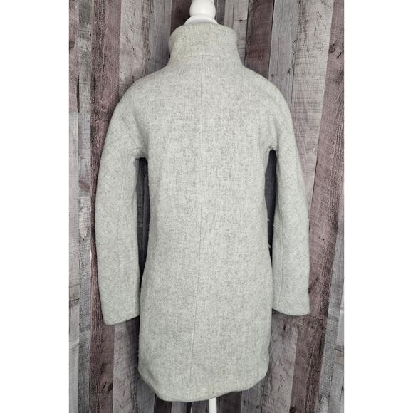 J.CREW Light Gray COCOON Nello Gori Italian Stadium-Cloth Wool Blend COAT Size 0 - Picture 4 of 12